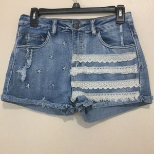 Chloe denim patriotic shorts!!
